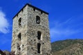 The Bell tower of St. Stephen's Church of St. Stephen in Andorra la Vella, Principality of Andorra.